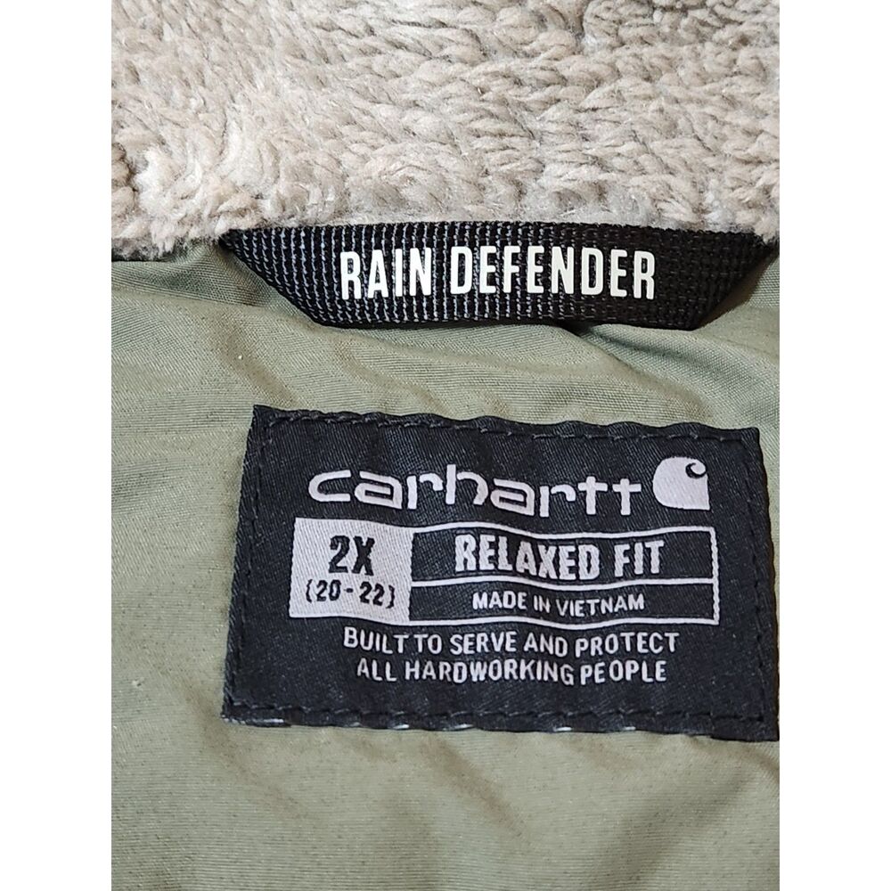 Carhartt Rain Defender Lightweight Insulated Mock‑Neck Vest Women’s 2X Green - Picture 7 of 8